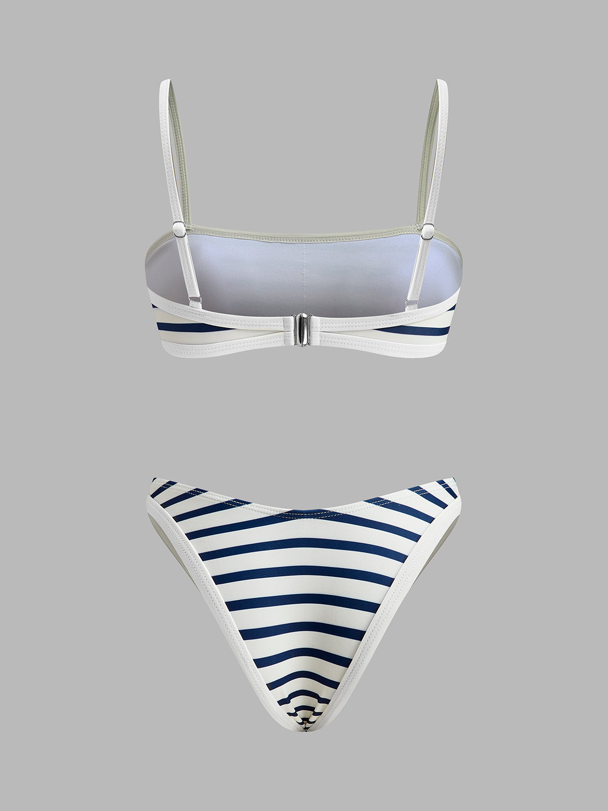 Bikini bandeau rayé