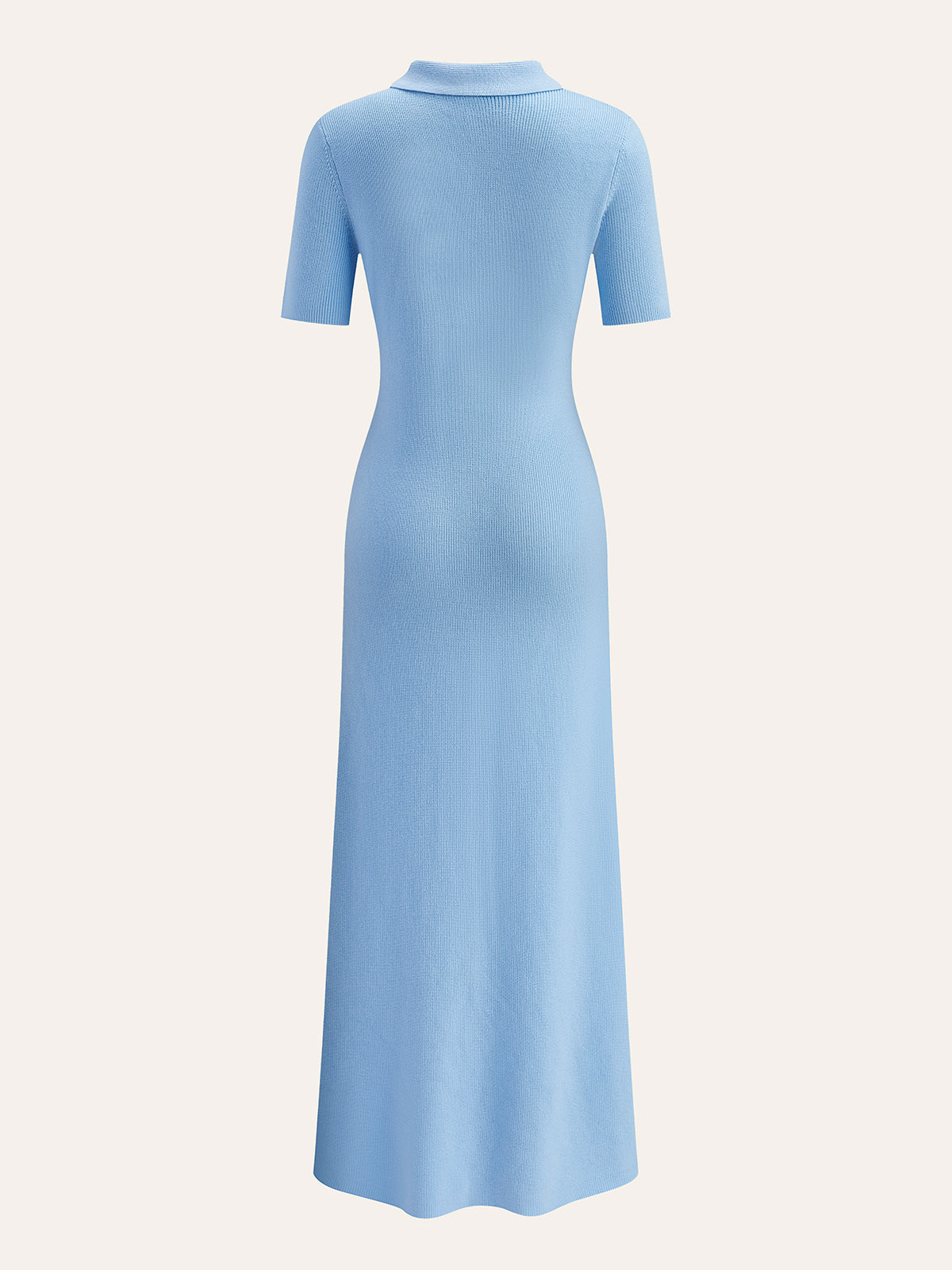 Robe boutonnée en maille côtelée