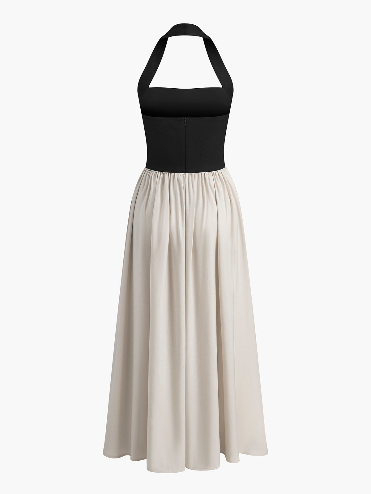 Robe longue bicolore dos nu