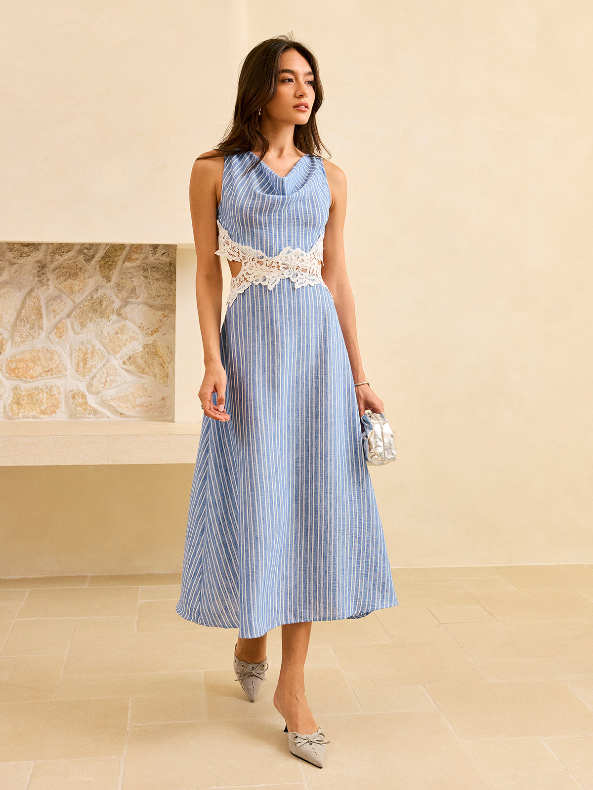 Robe midi dos nu