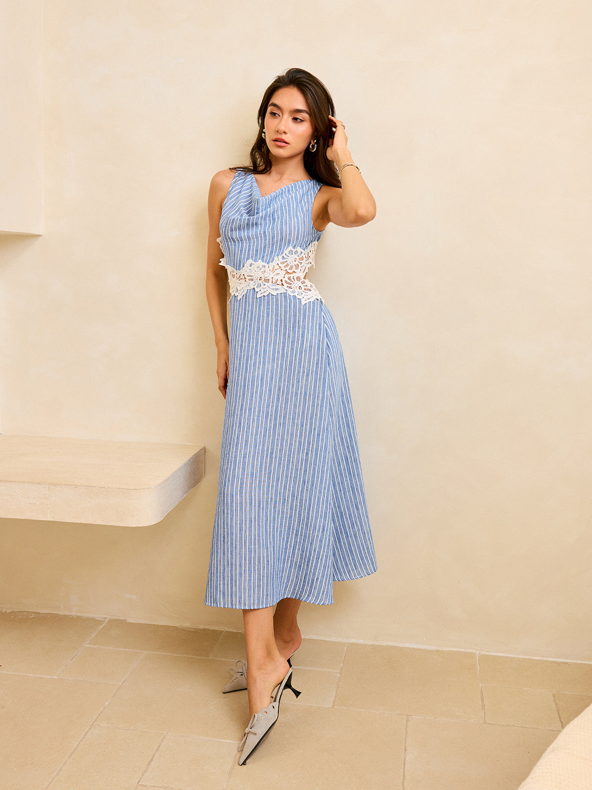 Robe midi dos nu