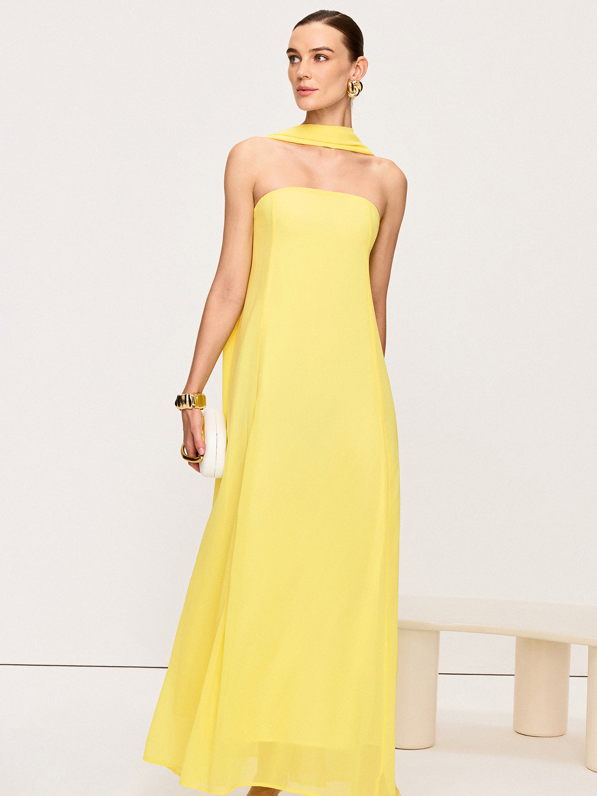 Robe longue bustier fluide