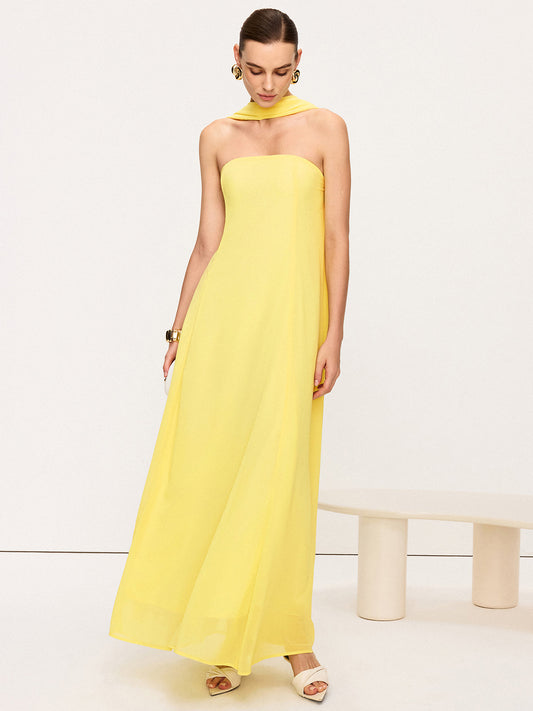 Robe longue bustier fluide