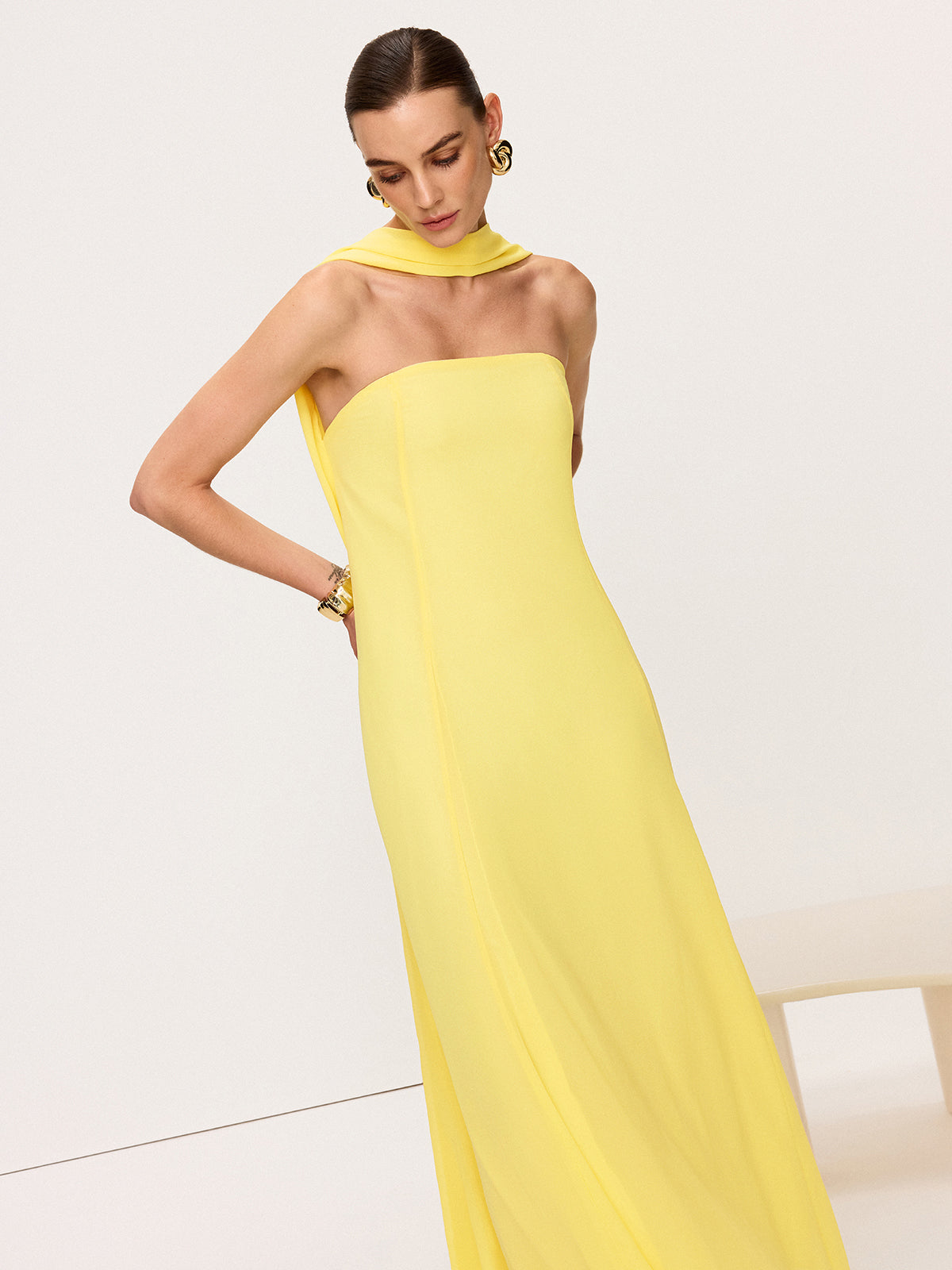 Robe longue bustier fluide