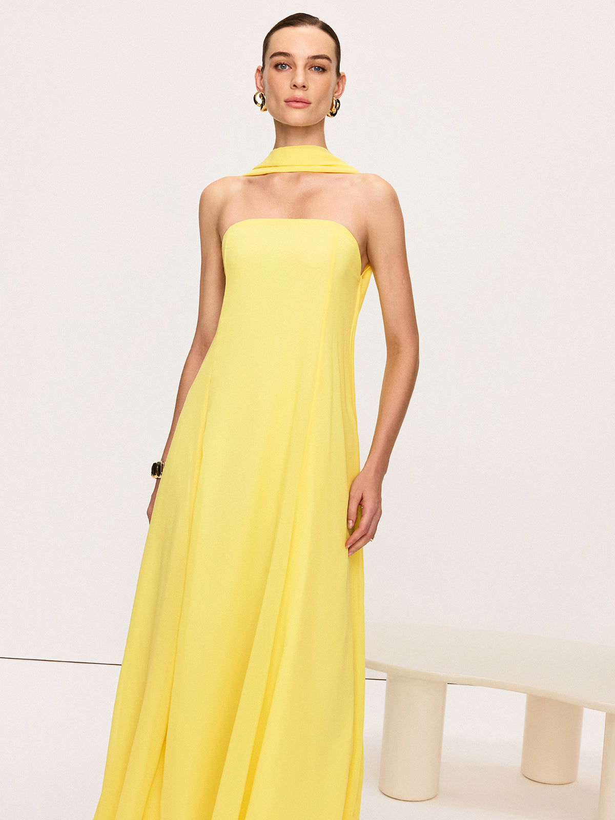 Robe longue bustier fluide