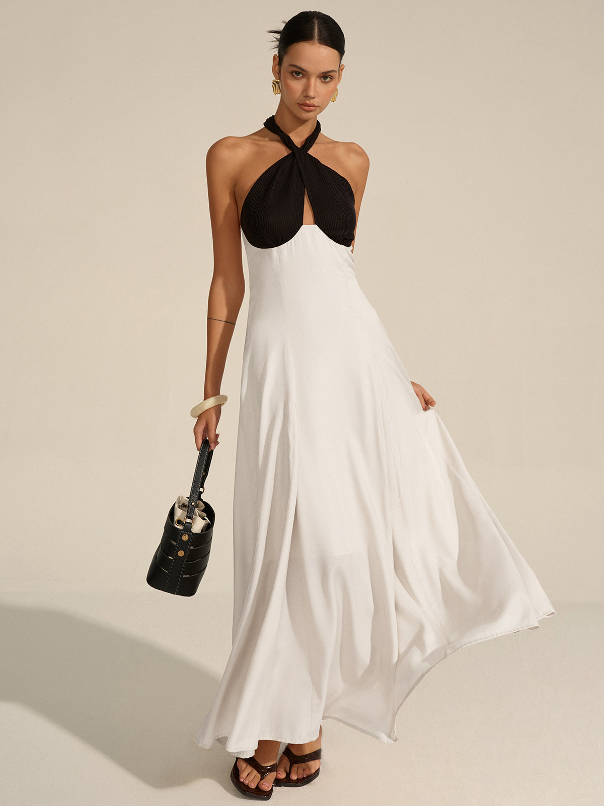 Robe longue dos nu