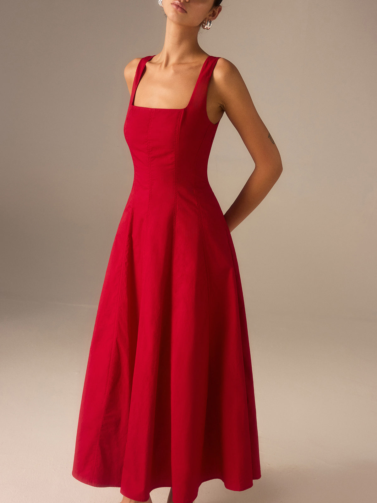Robe corsetée longue