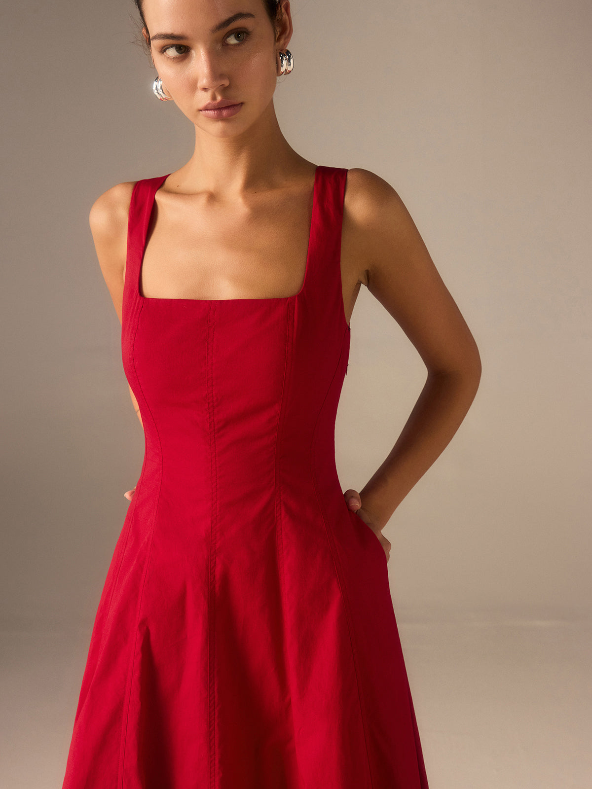 Robe corsetée longue