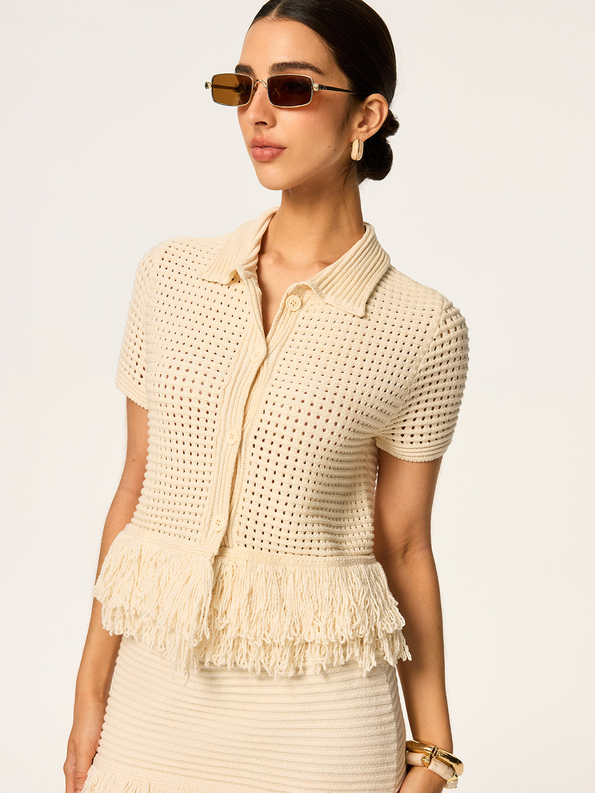 Haut crochet à franges
