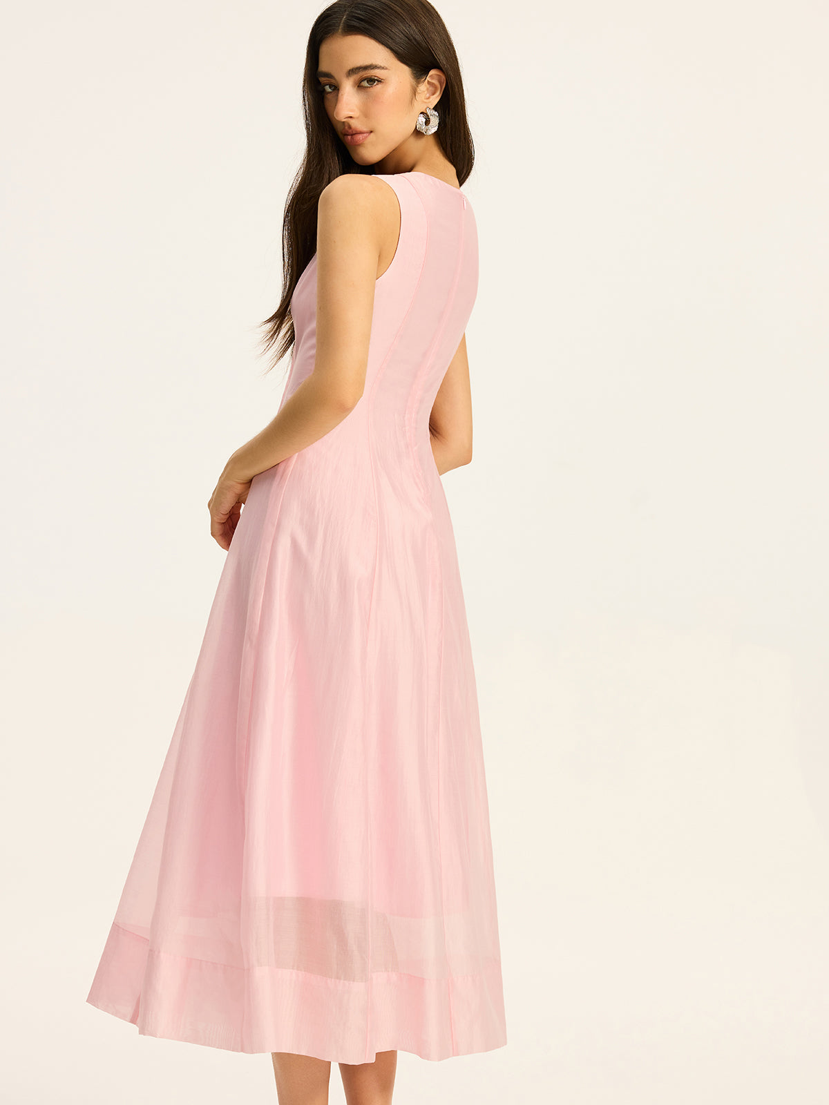 Robe midi plissée