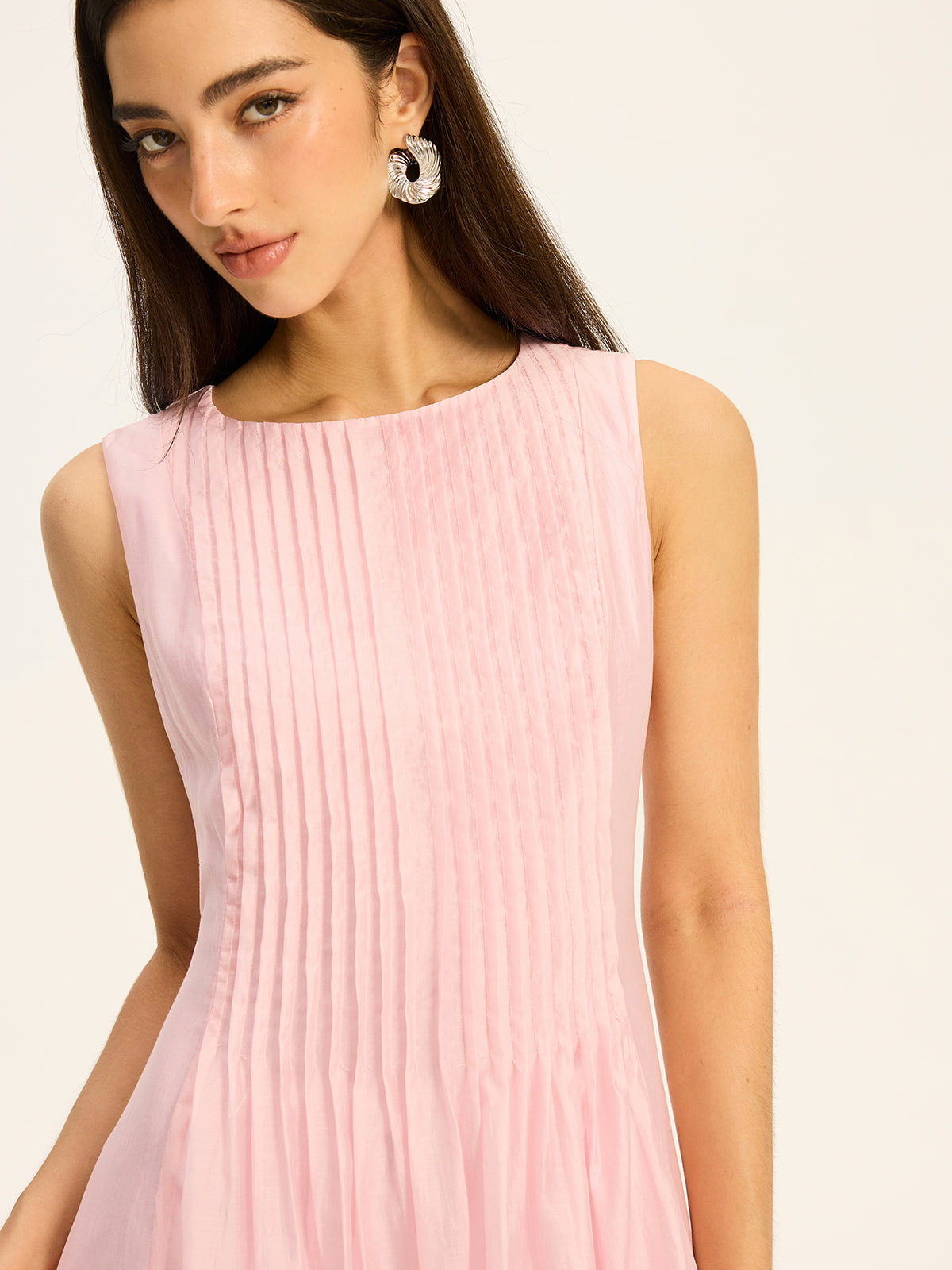 Robe midi plissée