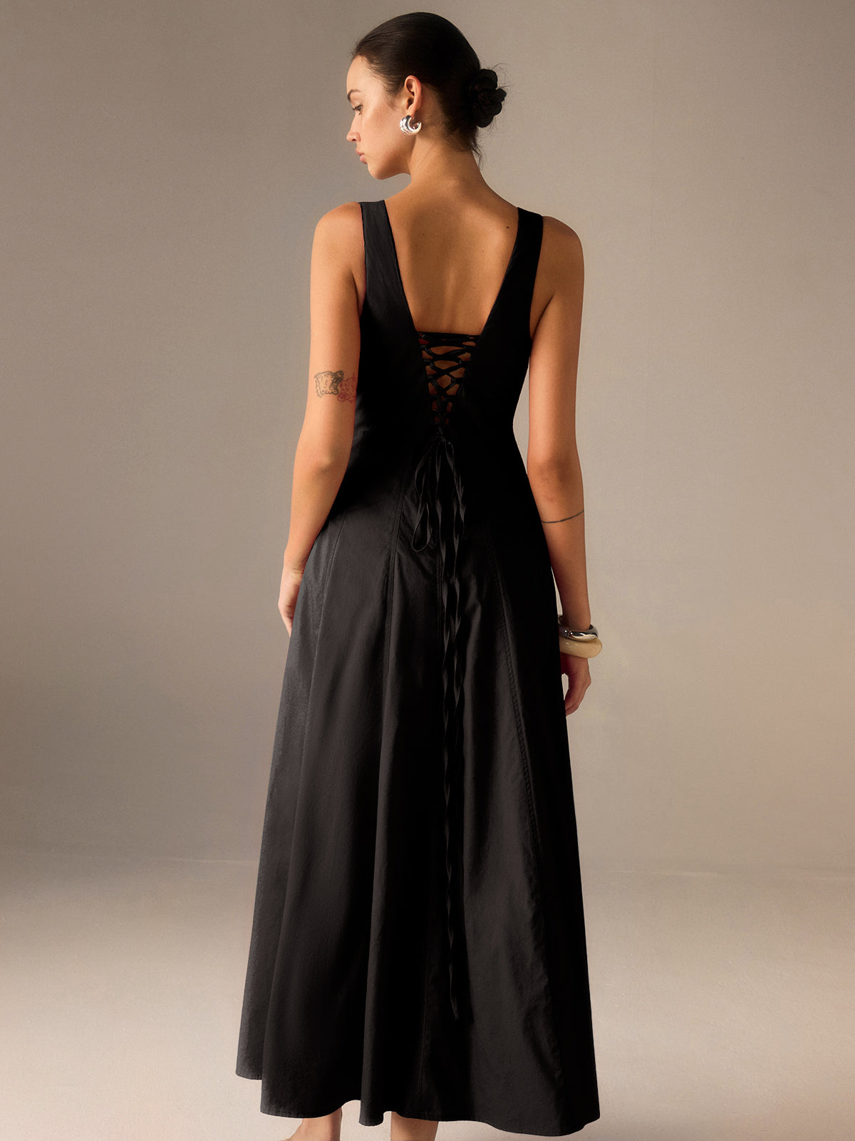 Robe corsetée longue