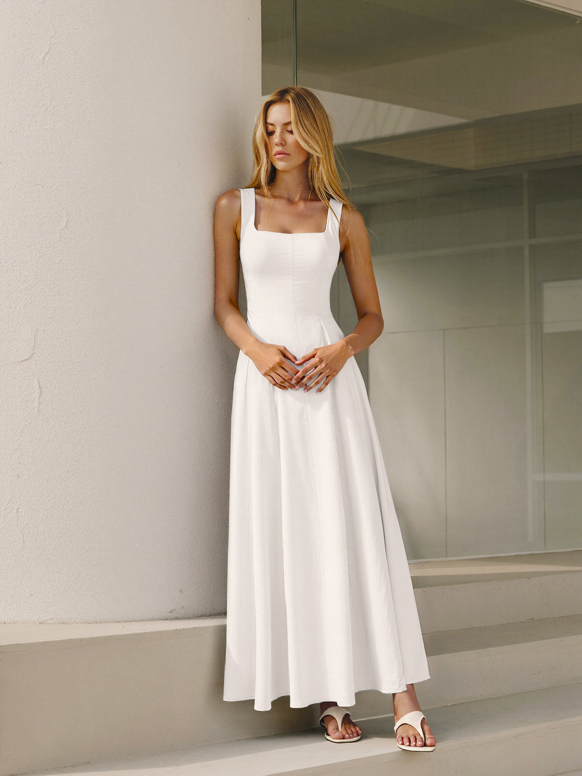 Robe corsetée longue