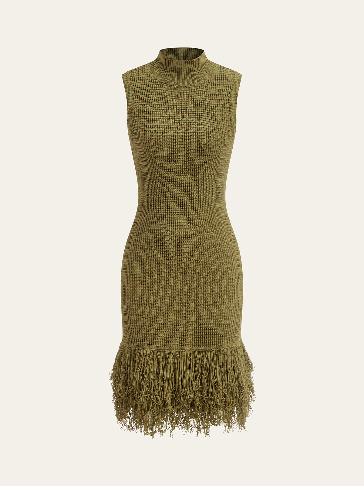 Robe en maille à franges