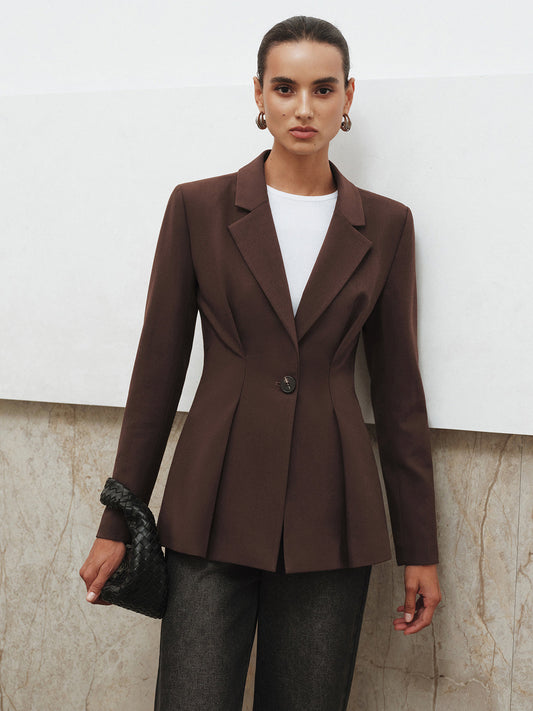 Blazer cintrée à plis structurés