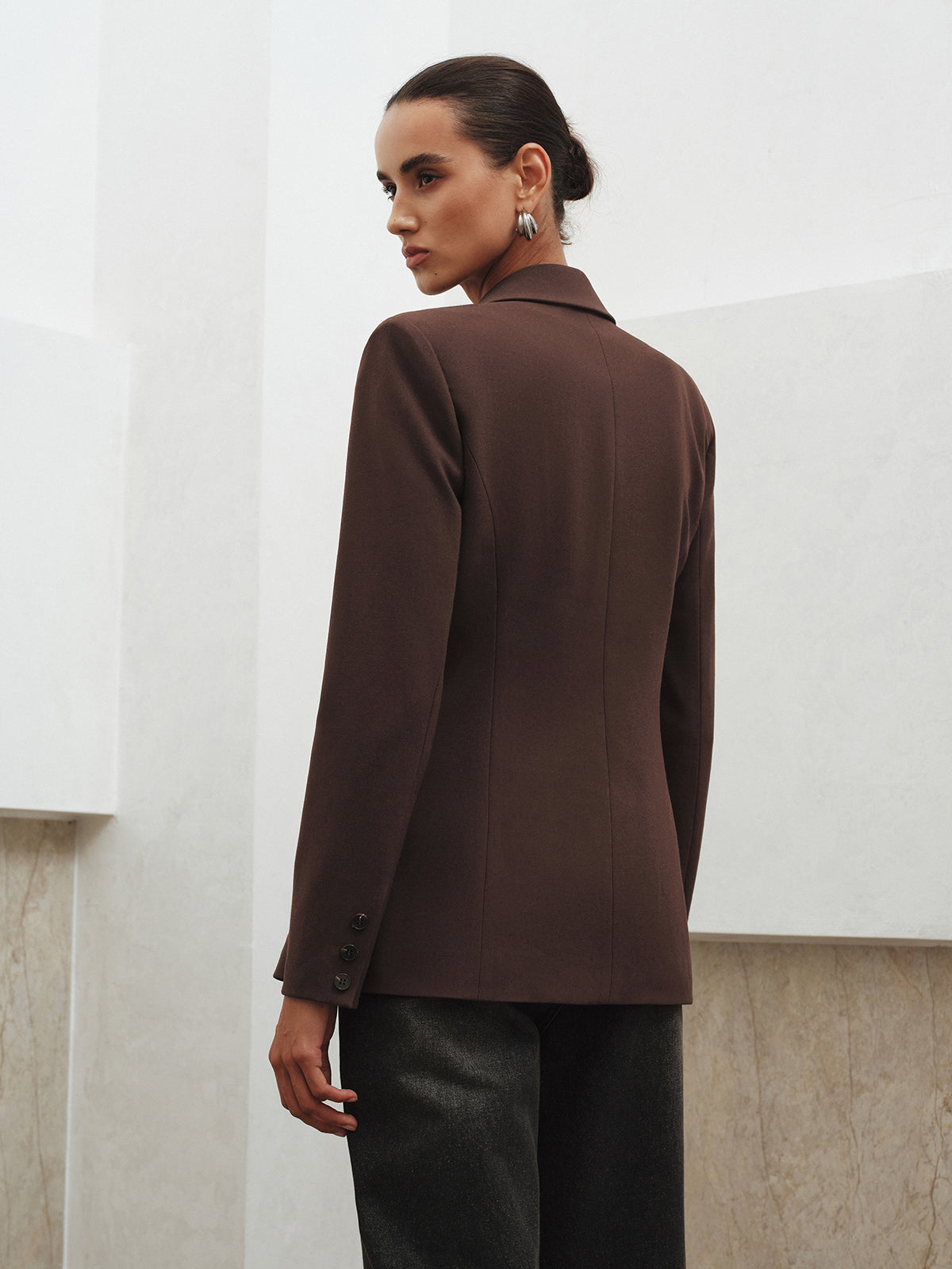 Blazer cintrée à plis structurés