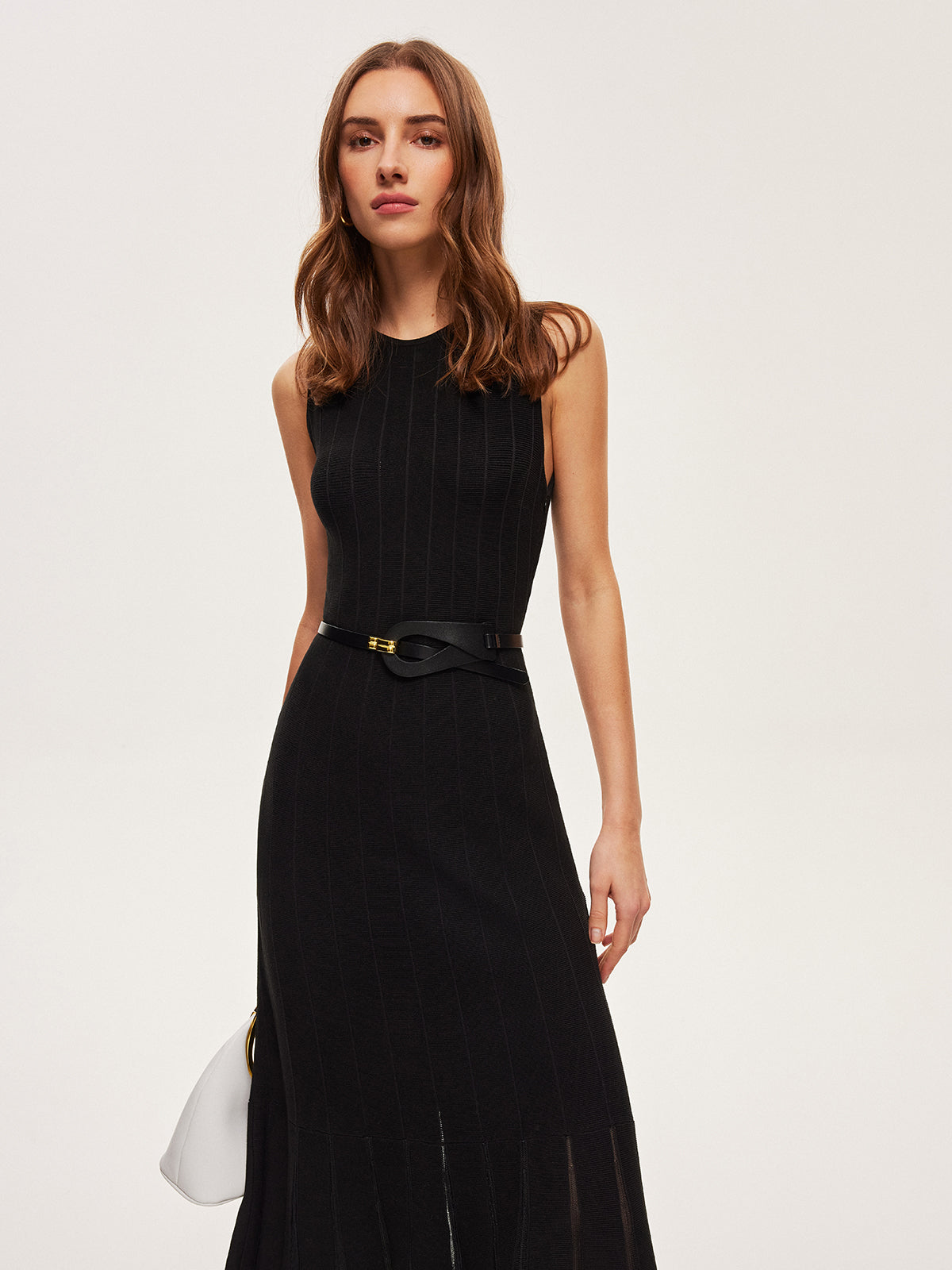 Robe longue plissée