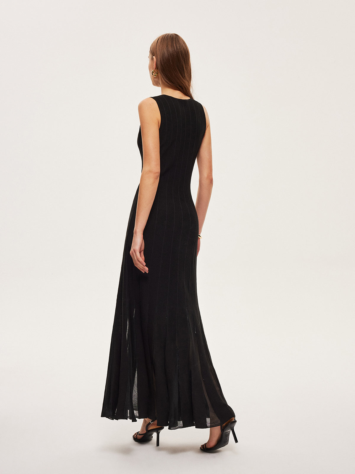 Robe longue plissée