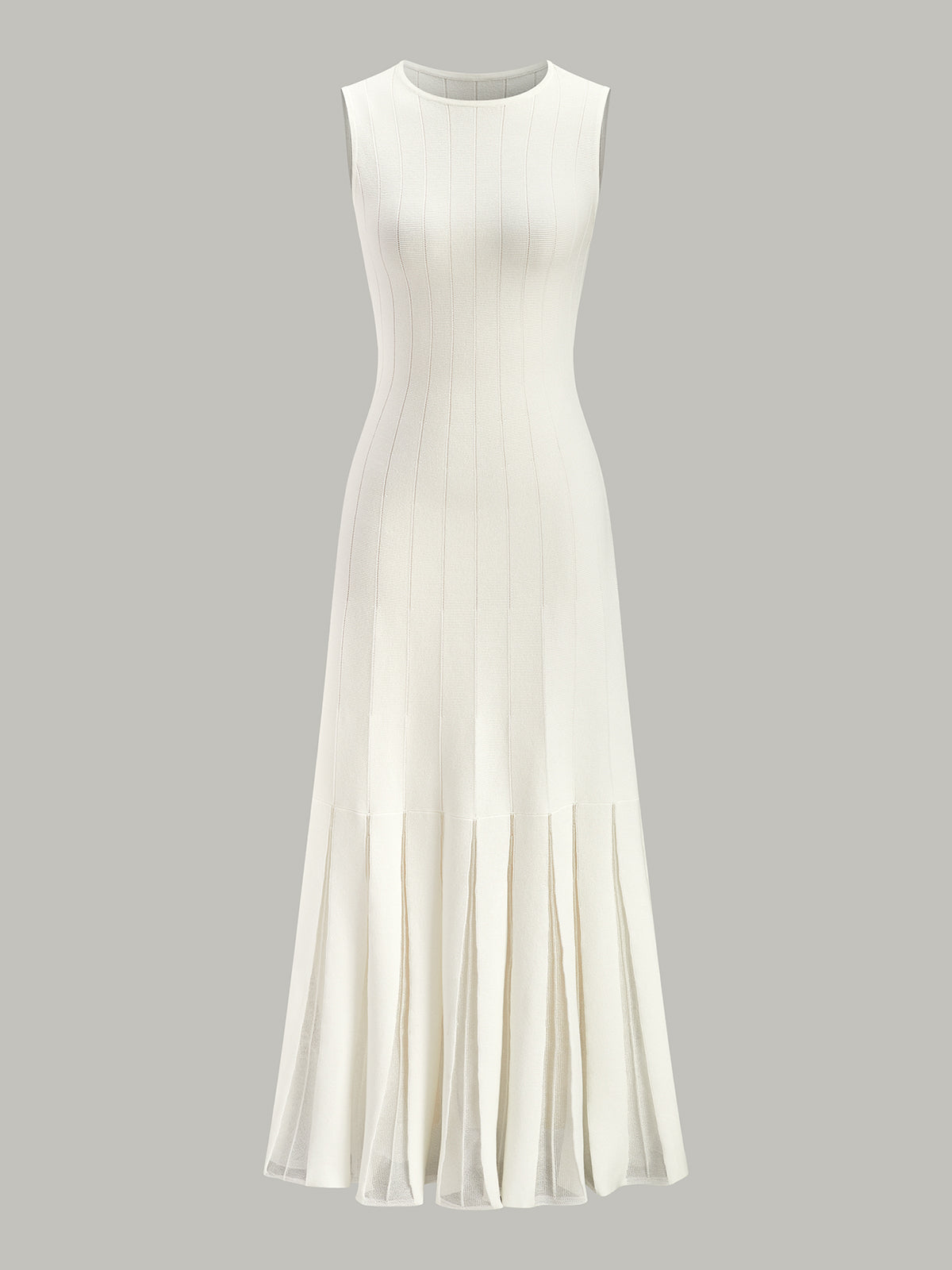 Robe longue plissée