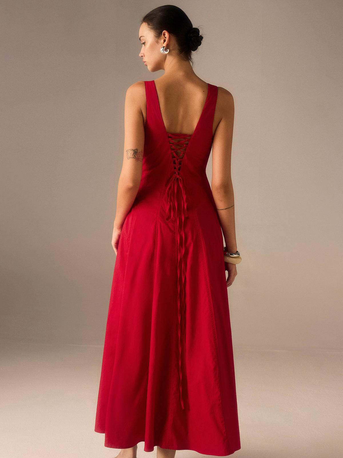 Robe corsetée longue